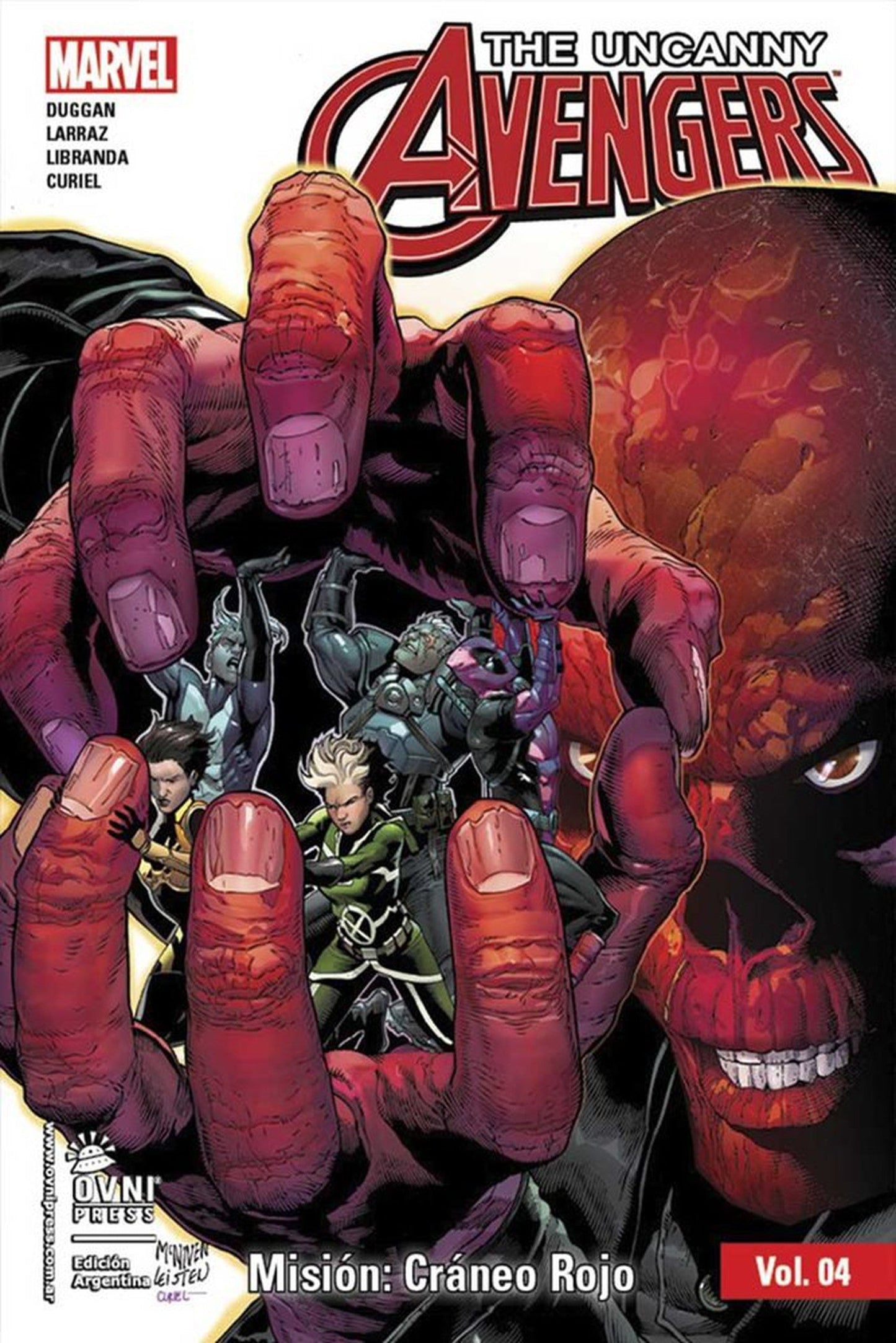 The Uncanny Avengers #4 Misión: Cráneo Rojo OVNI Press ENcuadrocomics