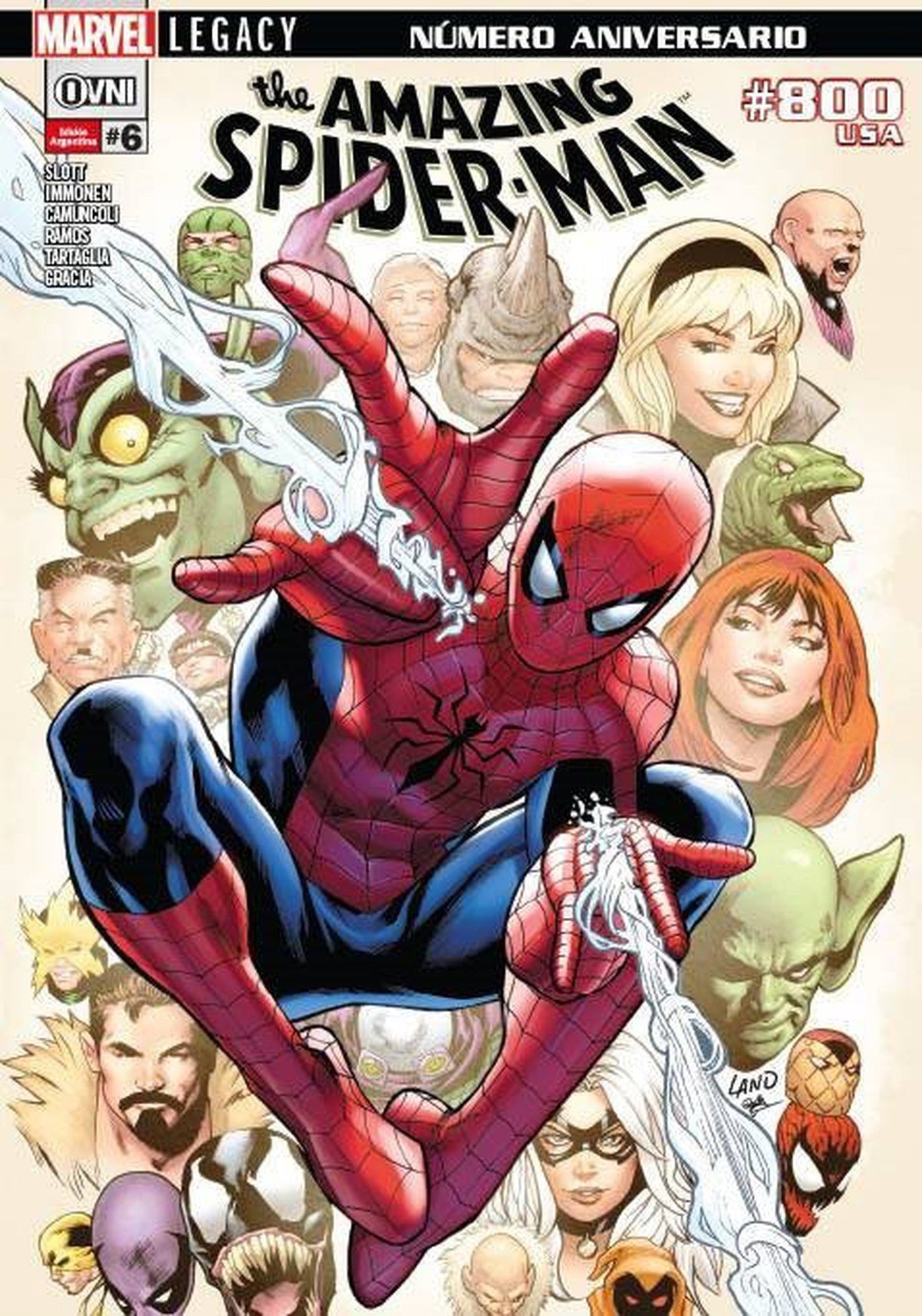 Marvel Legacy: Amazing Spider-Man #6 Número Aniversario #800 OVNI Press ENcuadrocomics