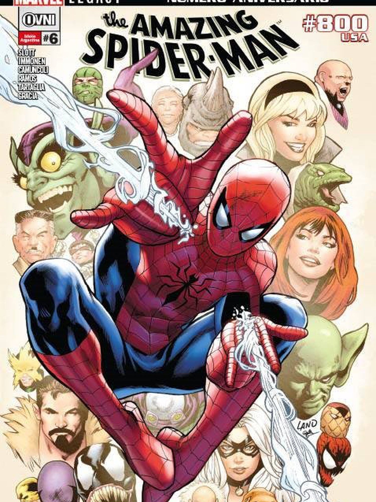 Marvel Legacy: Amazing Spider-Man #6 Número Aniversario #800 OVNI Press ENcuadrocomics