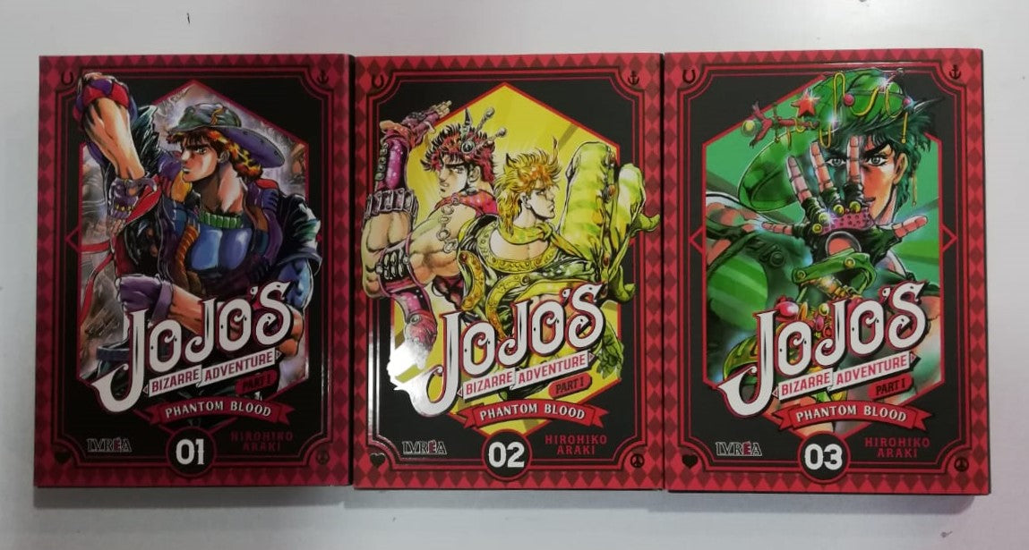 JoJo's Bizarre Adventure Part I - Phantom Blood Pack Completo (Tomos 1 al 3) Ivrea Argentina ENcuadrocomics