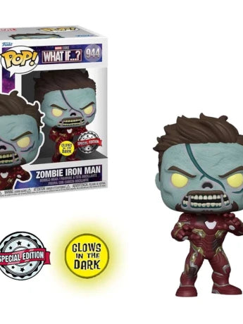 Zombie Iron Man What if Marvel [Exclusivo Glows in the Dark] - 944 Funko ENcuadrocomics